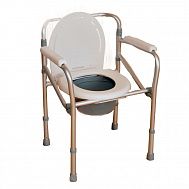 Кресло-туалет облегченное складное со съемным туалетным устройством FS894L.